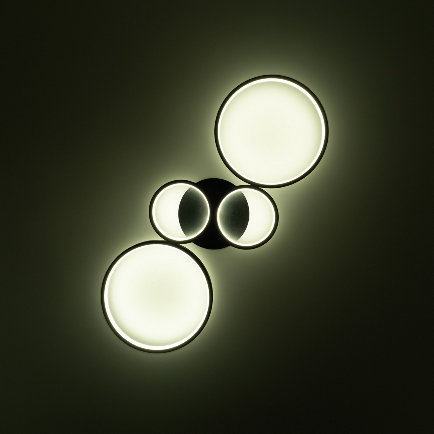 Brilagi - LED prigušivo stropno svjetlo RINGO LED/34W/230V 3000-6000K 28x78 cm crno + daljinski upravljač