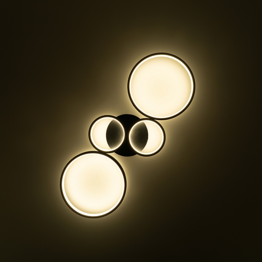 Brilagi - LED prigušivo stropno svjetlo RINGO LED/34W/230V 3000-6000K 28x78 cm crno + daljinski upravljač