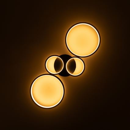 Brilagi - LED prigušivo stropno svjetlo RINGO LED/34W/230V 3000-6000K 28x78 cm crno + daljinski upravljač