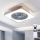 Brilagi - LED prigušivo stropno svjetlo s ventilatorom LED/38W/230V 3000-6500K 3000-6500K 50x50 cm bijela/hrast + daljinski upravljač