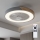 Brilagi - LED prigušivo stropno svjetlo s ventilatorom LED/38W/230V 3000-6500K prom. 50 cm siva/hrast + daljinsko upravljanje
