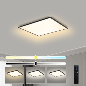 Brilagi - LED prigušivo stropno svjetlo SLIMFRAME LED/36W/230V 45x45 cm 3000–6000K crna + daljinski upravljač