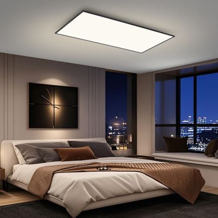 Brilagi - LED prigušivo stropno svjetlo SLIMFRAME LED/80W/230V 120x60 cm 3000-6000K crno + daljinski upravljač