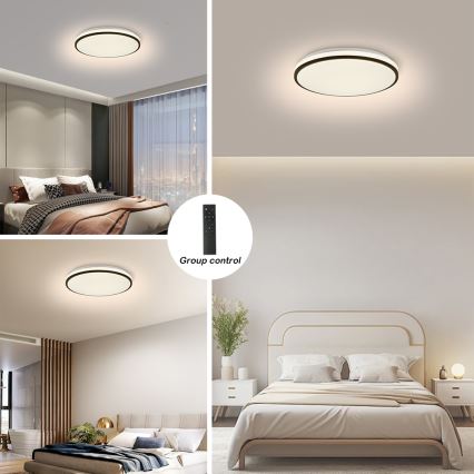 Brilagi - SMART stropna LED svjetiljka s mogućnošću prigušivanja LED/24W/230V Ø 38 cm 3000-6000K Wi-Fi Tuya Beacon + daljinski upravljač