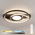 BRILAGI - LED prigušivo stropno svjetlo TWIRL LED/38W/230V 3000-6000K crno + daljinski upravljač