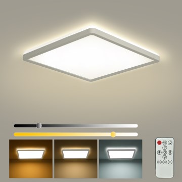 Brilagi - LED prigušivo stropno svjetlo ULTRA TANAK LED/18W/230V 2700-6500K 30x30 cm bijela + daljinski upravljač
