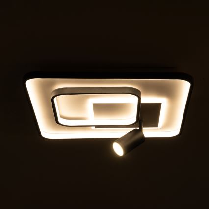 Brilagi - LED prigušivo stropno svjetlo UNITY LED/75W/230V + 1xGU10/3W 3000-6000K 50x50 cm bijela/crna + daljinski upravljač