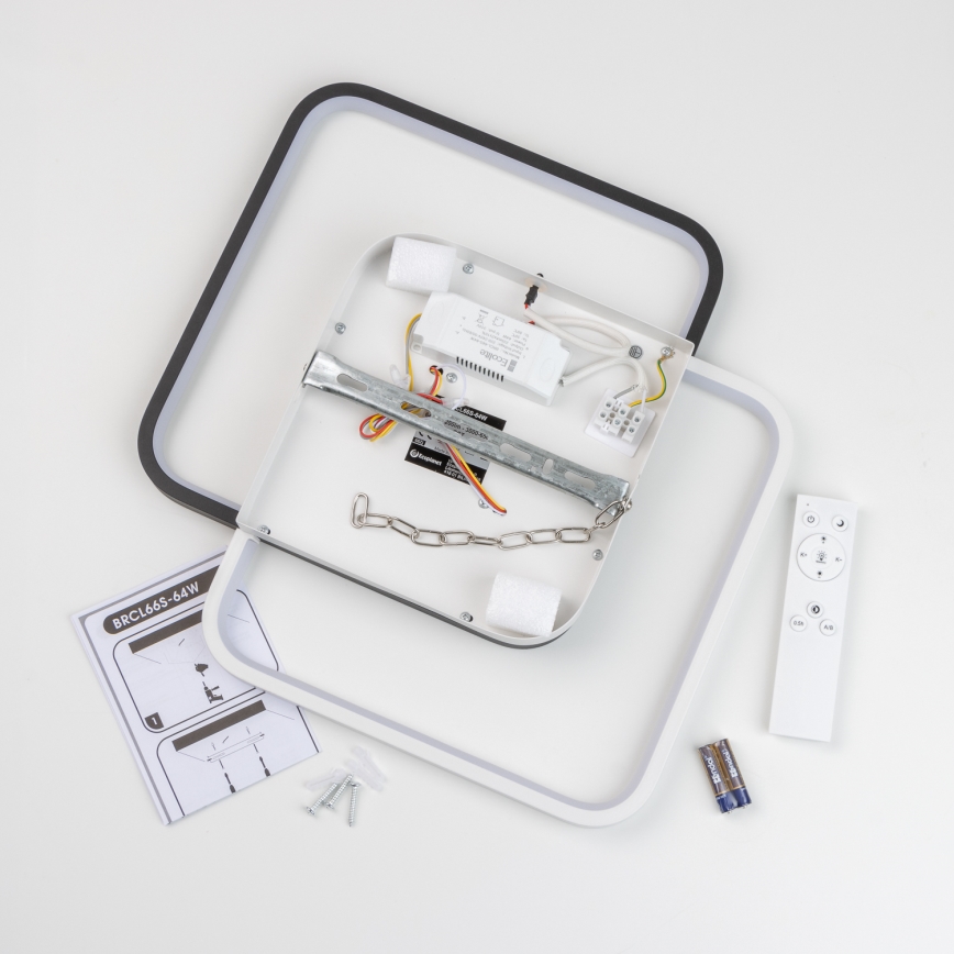 Brilagi - LED dimabilna stropna svjetiljka VELO LED/64W/230V 38x38 cm 3000-6500K + daljinski upravljač