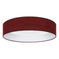 Brilagi - LED prigušivo stropno svjetlo VELVET SMARTIX LED/36W/230V 3000-6000K promjer 55 cm vinsko-crvena Wi-Fi Tuya Beacon + daljinski upravljač