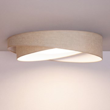 BRILAGI - LED prigušivo stropno svjetlo VELVET TWIST LED/36W/230V 3000-6000K Ø 65 cm Wi-Fi Tuya Beacon bež + daljinski upravljač