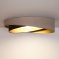 BRILAGI - LED Prigušivo stropno svjetlo VELVET TWIST LED/36W/230V 3000-6000K Ø 65 cm Wi-Fi Tuya Beacon bež/smeđa/zlatna + daljinski upravljač