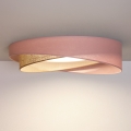 BRILAGI - LED Prigušivo stropno svjetlo VELVET TWIST LED/36W/230V 3000-6000K Ø 65 cm Wi-Fi Tuya Beacon ružičasta/bež + daljinski upravljač