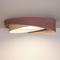 BRILAGI - LED prigušivo stropno svjetlo VELVET TWIST LED/36W/230V 3000-6000K Ø 65 cm Wi-Fi Tuya Beacon ružičasta/krem + daljinski upravljač