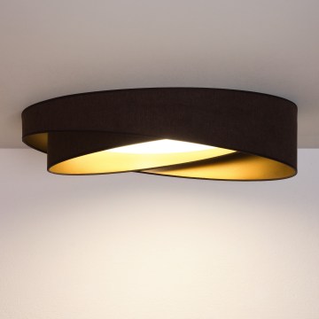 BRILAGI - LED Prigušivo stropno svjetlo VELVET TWIST LED/36W/230V 3000-6000K Ø 65 cm Wi-Fi Tuya Beacon smeđa/zlatna + daljinski upravljač