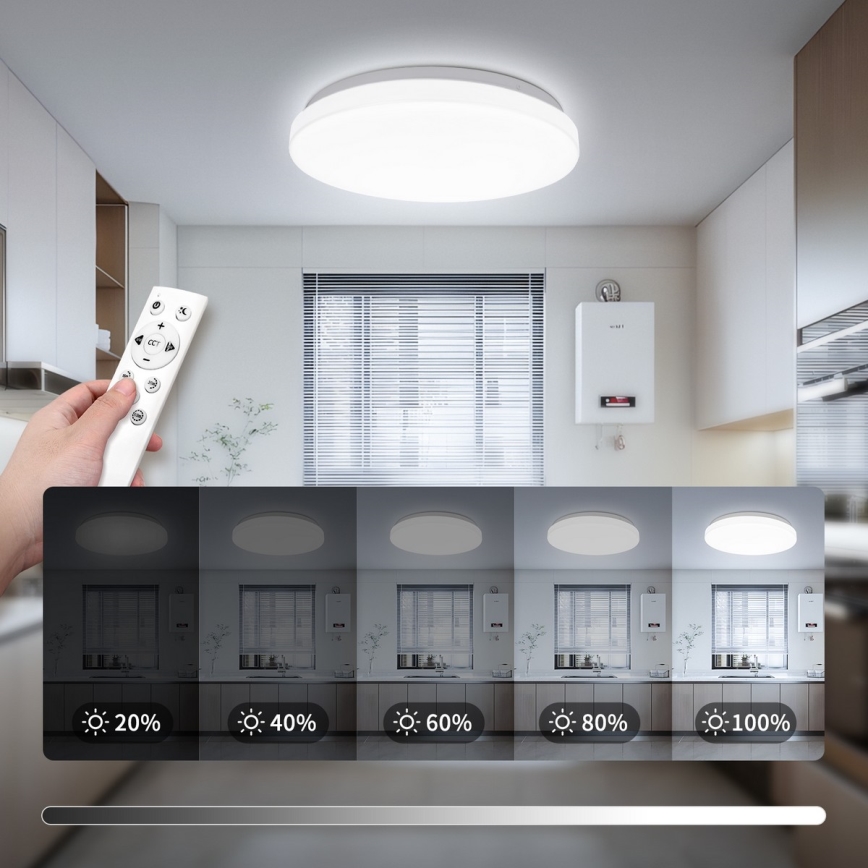 Brilagi - LED prigušivo stropno svjetlo MILKY WAY LED/24W/230V 3000-6500K pr. 38 cm + daljinski upravljač