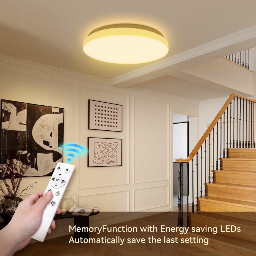 Brilagi - LED prigušivo stropno svjetlo MILKY WAY LED/24W/230V 3000-6500K pr. 38 cm + daljinski upravljač