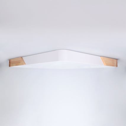 Brilagi - LED prigušivo stropno svjetlo PILANA LED/60W/230V 3000-6500K hrast/bijela 56x56 cm + daljinski upravljač