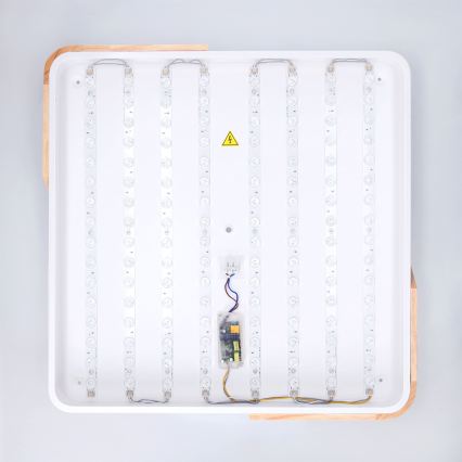 Brilagi - LED prigušivo stropno svjetlo PILANA LED/60W/230V 3000-6500K hrast/bijela 56x56 cm + daljinski upravljač