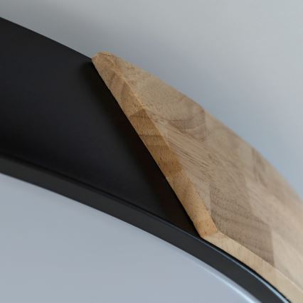 Brilagi - LED stropna svjetiljka s prigušivanjem PILANA LED/72W/230V 3000-6500K hrast/crna Ø 80 cm + daljinski upravljač