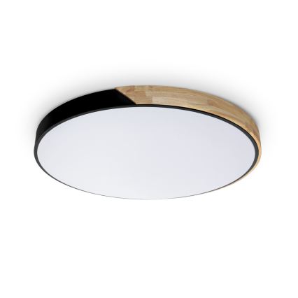 Brilagi - LED stropna svjetiljka s prigušivanjem PILANA LED/72W/230V 3000-6500K hrast/crna Ø 80 cm + daljinski upravljač