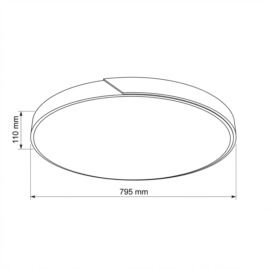 Brilagi - LED stropna svjetiljka s prigušivanjem PILANA LED/72W/230V 3000-6500K hrast/crna Ø 80 cm + daljinski upravljač