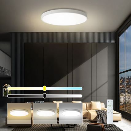 Brilagi - LED prigušiva stropna svjetiljka POOL SMART LED/100W/230V 3000–6000K Ø 80 cm Wi-Fi Tuya bijela + daljinski upravljač