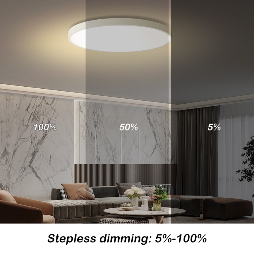 Brilagi - LED prigušiva stropna svjetiljka POOL SMART LED/100W/230V 3000–6000K Ø 80 cm Wi-Fi Tuya bijela + daljinski upravljač