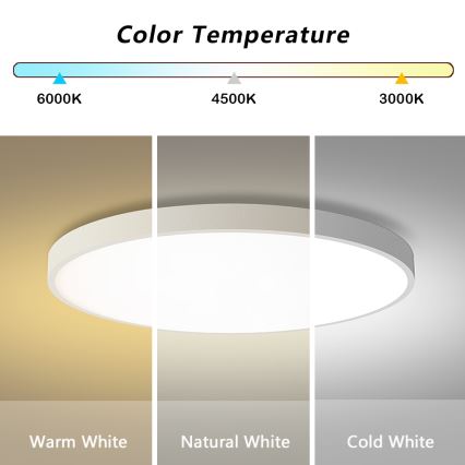 Brilagi - LED prigušiva stropna svjetiljka POOL SMART LED/100W/230V 3000–6000K Ø 80 cm Wi-Fi Tuya bijela + daljinski upravljač