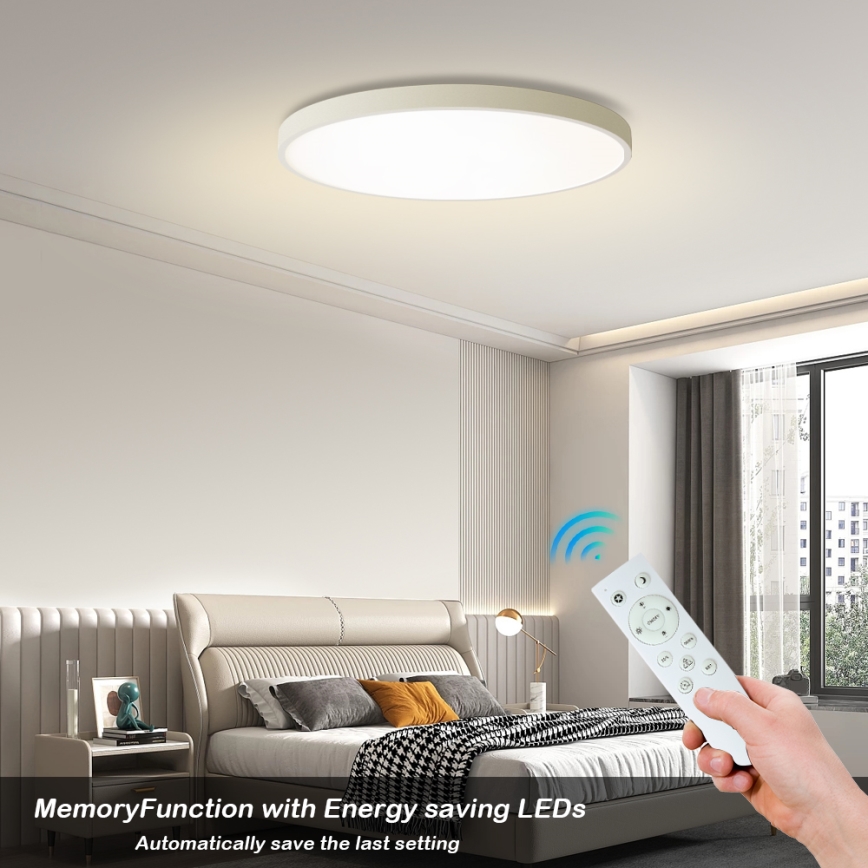 Brilagi - LED prigušiva stropna svjetiljka POOL SMART LED/100W/230V 3000–6000K Ø 80 cm Wi-Fi Tuya bijela + daljinski upravljač
