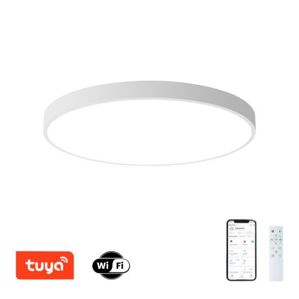 Brilagi - LED prigušiva stropna svjetiljka POOL SMART LED/100W/230V 3000–6000K Ø 80 cm Wi-Fi Tuya bijela + daljinski upravljač