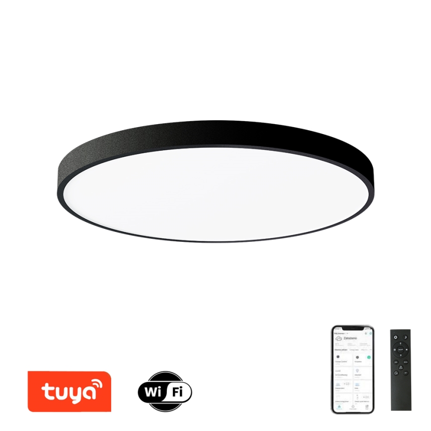 Brilagi - LED stropna svjetiljka s mogućnošću prigušivanja POOL SMART LED/128W/230V 3000-6000K promjer 100 cm Wi-Fi Tuya crna + daljinski upravljač