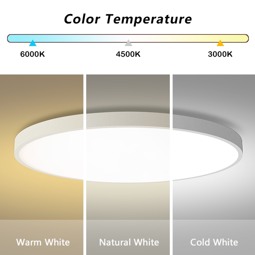 Brilagi - prigušiva stropna svjetiljka POOL SMART LED/128W/230V 3000-6000K prom. 100 cm Wi-Fi Tuya bijela + daljinski upravljač