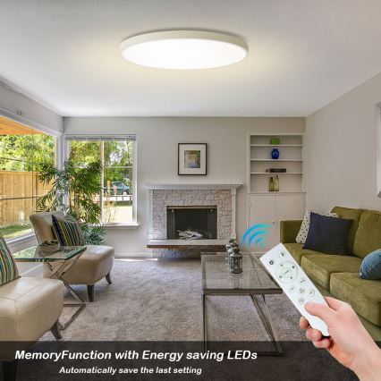 Brilagi - prigušiva stropna svjetiljka POOL SMART LED/128W/230V 3000-6000K prom. 100 cm Wi-Fi Tuya bijela + daljinski upravljač
