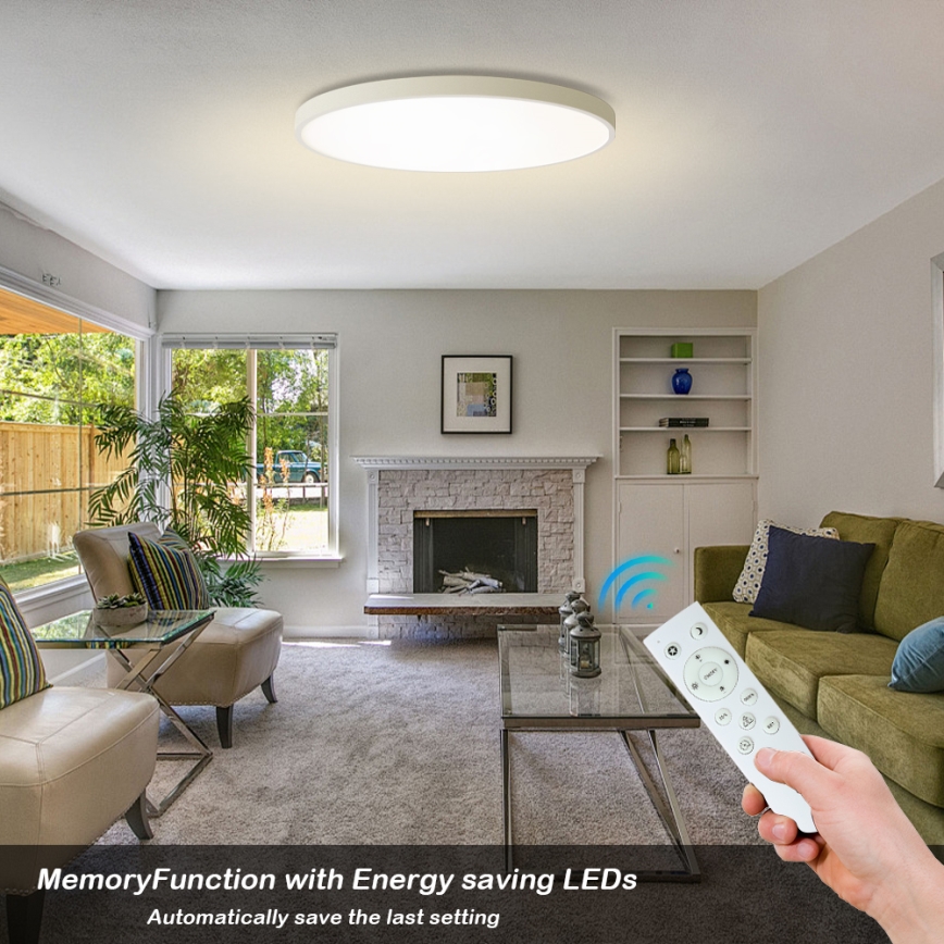 Brilagi - prigušiva stropna svjetiljka POOL SMART LED/128W/230V 3000-6000K prom. 100 cm Wi-Fi Tuya bijela + daljinski upravljač