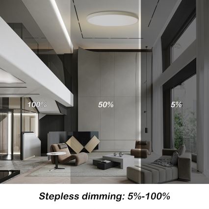 Brilagi - LED prigušivo stropno svjetlo POOL SMART LED/180W/230V 3000-6000K promjer 120 cm Wi-Fi Tuya bijelo + daljinski upravljač