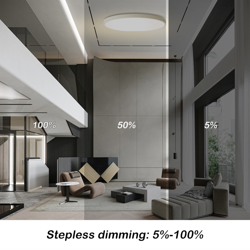 Brilagi - LED prigušivo stropno svjetlo POOL SMART LED/180W/230V 3000-6000K promjer 120 cm Wi-Fi Tuya bijelo + daljinski upravljač