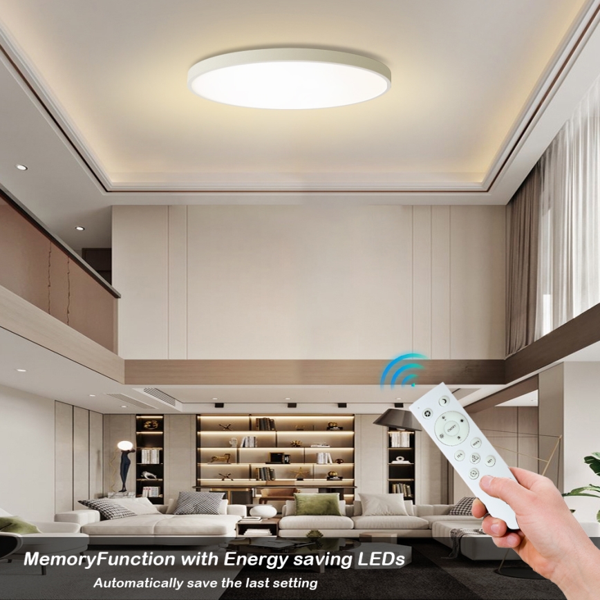 Brilagi - LED prigušivo stropno svjetlo POOL SMART LED/180W/230V 3000-6000K promjer 120 cm Wi-Fi Tuya bijelo + daljinski upravljač