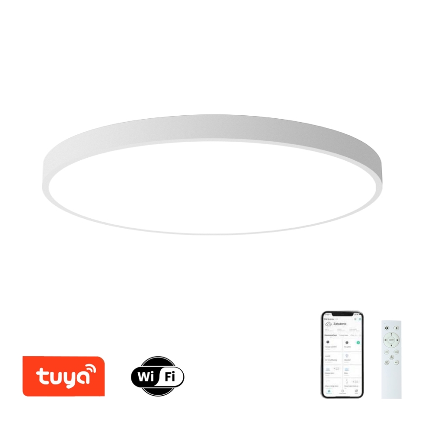 Brilagi - LED prigušivo stropno svjetlo POOL SMART LED/180W/230V 3000-6000K promjer 120 cm Wi-Fi Tuya bijelo + daljinski upravljač