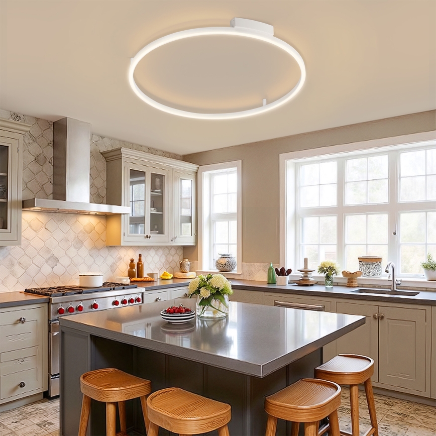 Brilagi - Prigušiva LED stropna svjetiljka PORTOFINO LED/60W/230V 3000-6000K Ø 80 cm bijela + daljinski upravljač