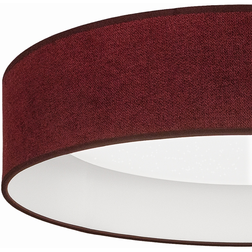 Brilagi - LED prigušiva stropna svjetiljka VELVET SMARTIX STARS LED/36W/230V 3000-6000K promjer 55 cm bordo Wi-Fi Tuya Beacon + daljinski upravljač