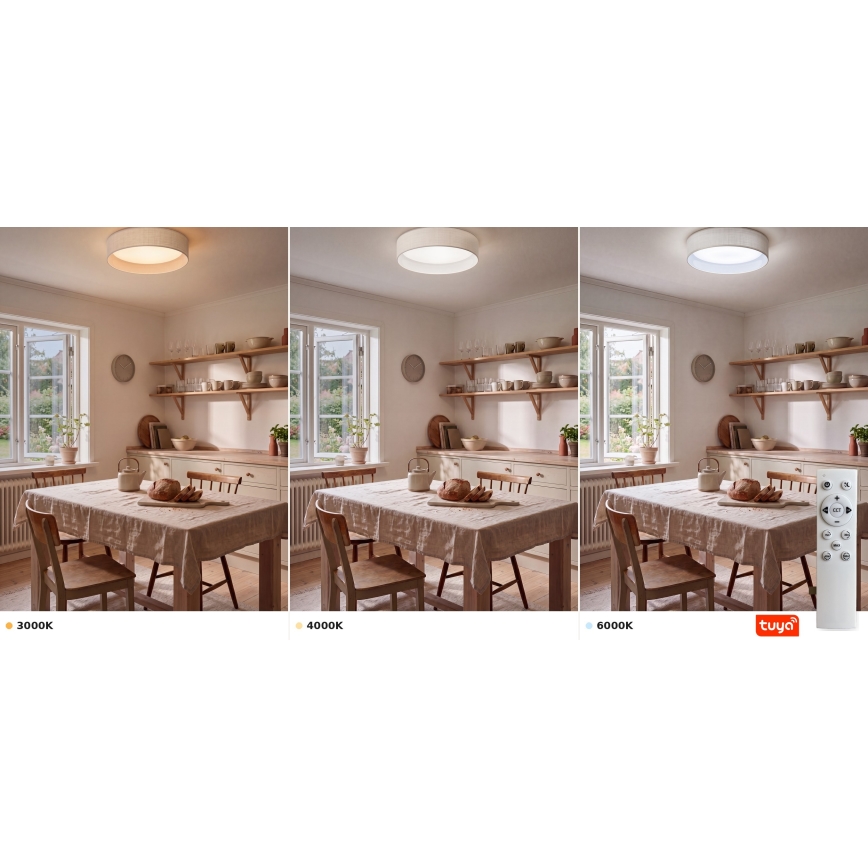Brilagi - LED stropno svjetlo s prigušivanjem VELVET SMARTIX STARS LED/24W/230V 3000-6000K prom. 45 cm bijela Wi-Fi Tuya Beacon + daljinski upravljač