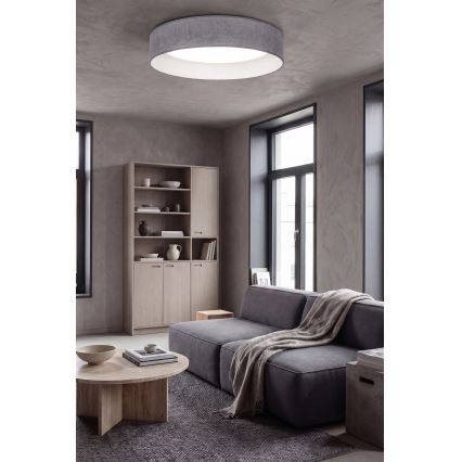 Brilagi - LED prigušivo stropno svjetlo VELVET SMARTIX STARS LED/36W/230V 3000-6000K Ø 55 cm siva Wi-Fi Tuya Beacon + daljinski upravljač