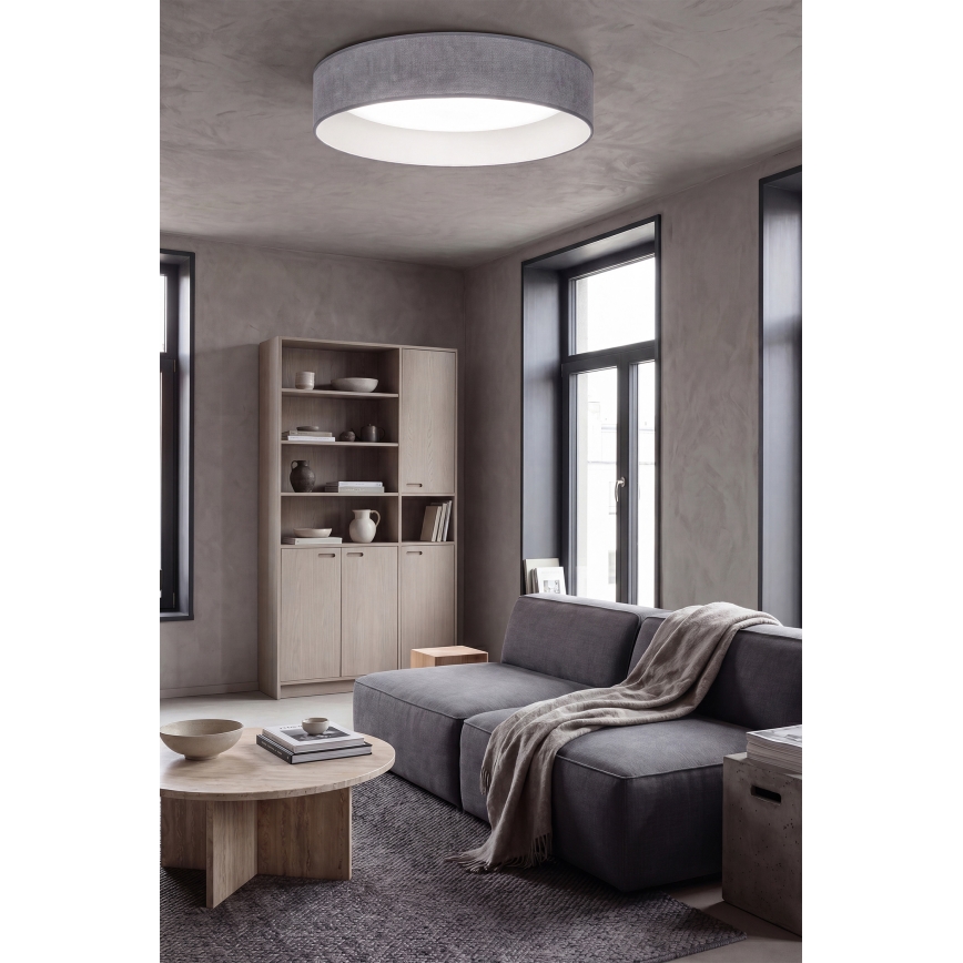 Brilagi - LED prigušivo stropno svjetlo VELVET SMARTIX STARS LED/36W/230V 3000-6000K Ø 55 cm siva Wi-Fi Tuya Beacon + daljinski upravljač