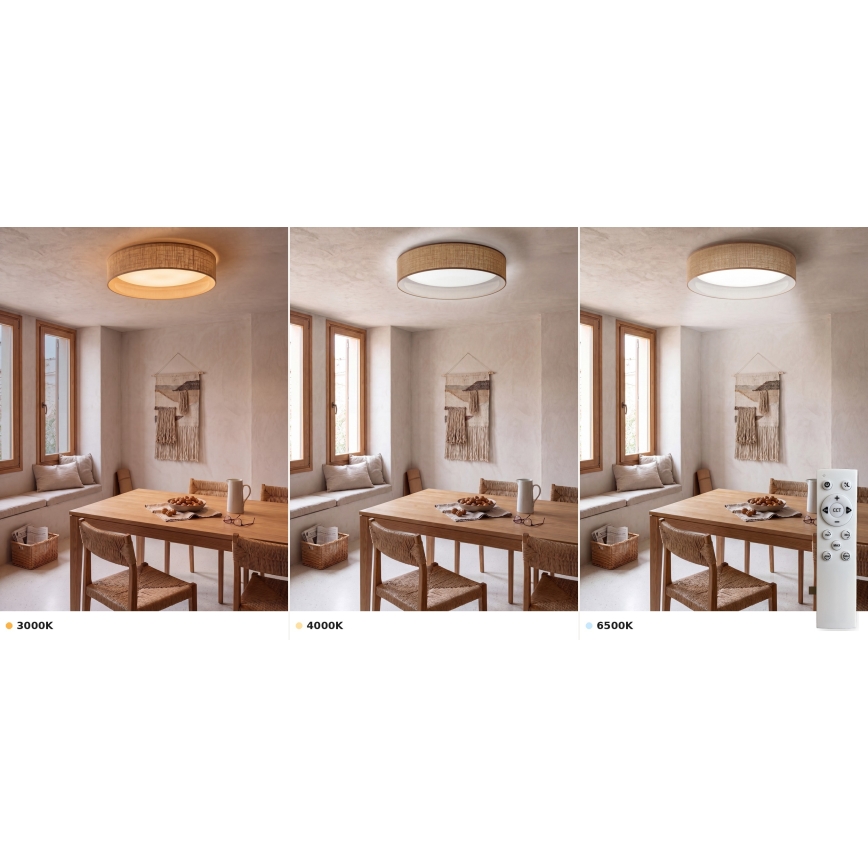 BRILAGI - LED prigušivo stropno svjetlo VELVET SMART VARI LED/24W/230V 3000-6500K Ø 45 cm bež + daljinski upravljač