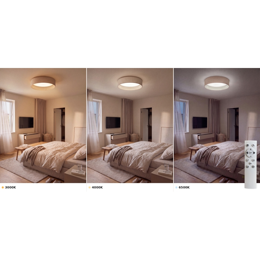Brilagi - prigušivo LED stropno svjetlo VELVET SMART VARI LED/24W/230V 3000-6500K promjer 45 cm bež + daljinski upravljač