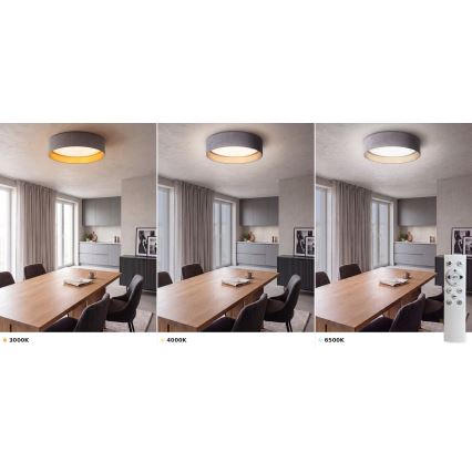 Brilagi - LED stropno svjetlo s prigušivanjem VELVET SMART VARI LED/24W/230V 3000-6500K Ø 45 cm siva/zlatna + daljinski upravljač