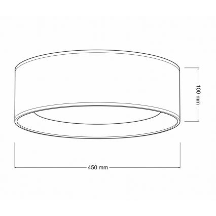 Brilagi - LED prigušivo stropno svjetlo VELVET SMART VARI LED/24W/230V 3000-6500K Ø 45 cm smeđa + daljinski upravljač