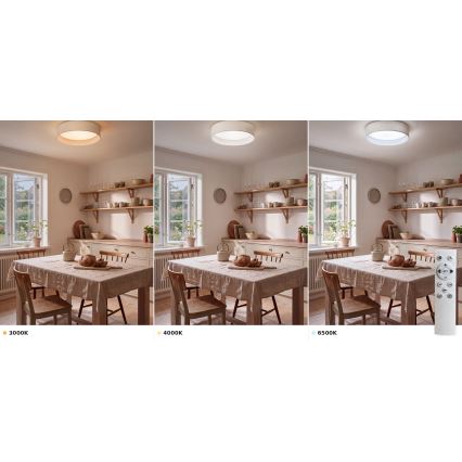 Brilagi - LED stropna svjetiljka s prigušivanjem VELVET SMART VARI LED/36W/230V 3000-6500K Ø 55 cm bijela + s daljinskim upravljačem