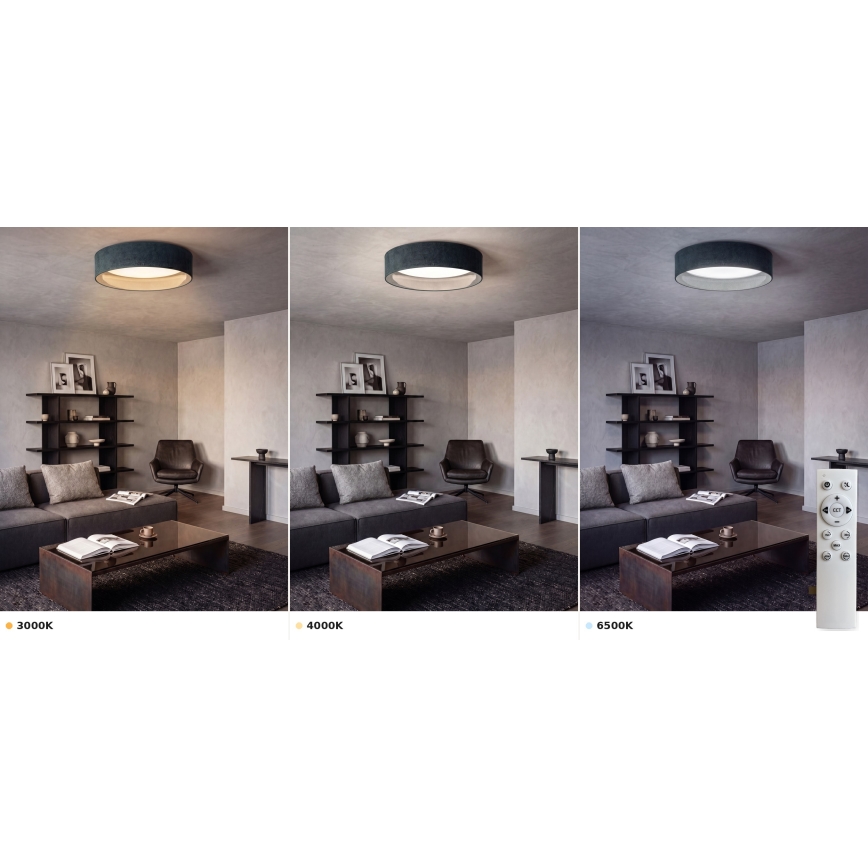 Brilagi - Prigušivo LED stropno svjetlo VELVET SMART VARI LED/36W/230V 3000-6500K pr. 55 cm zeleno + daljinski upravljač