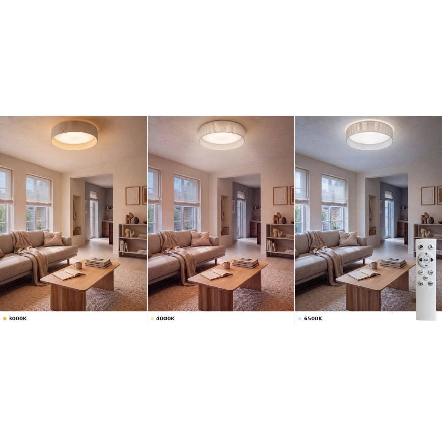 Brilagi - LED prigušivo stropno svjetlo VELVET SMART VARI LED/36W/230V 3000-6500K Ø 55 cm krem + daljinski upravljač